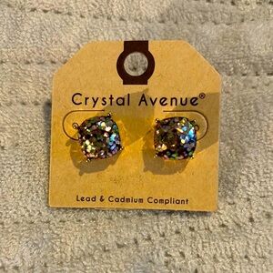 NWT Confetti Glitter Gold Earrings